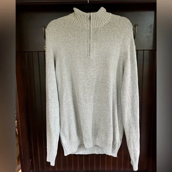 NWT EVEN TIDE Pete Snowheather Textured Quarter Zip Long Sleeve Sweater Mens XL - Picture 5 of 12